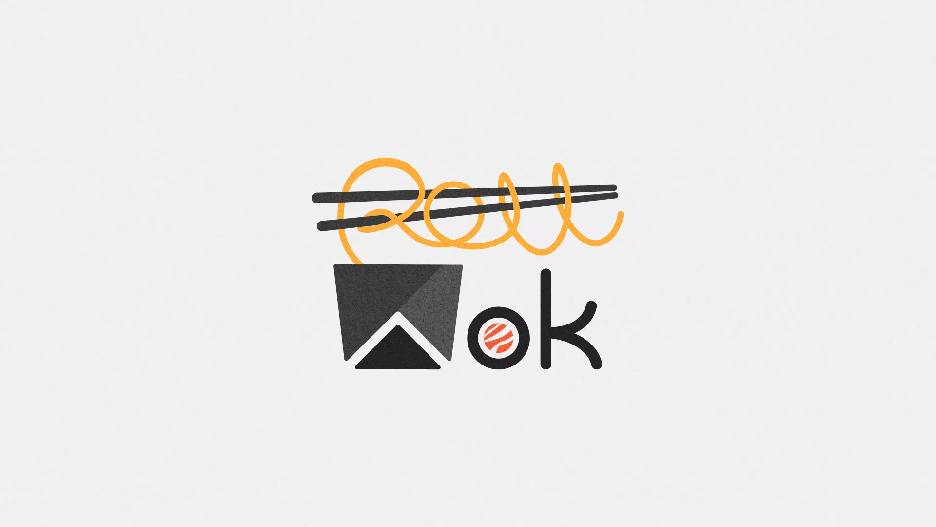 Разработка логотипа суши-бара «Roll Wok Club» в Братске